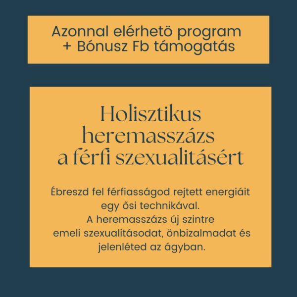 Holisztikus heremasszázs a férfi szexuálitásért